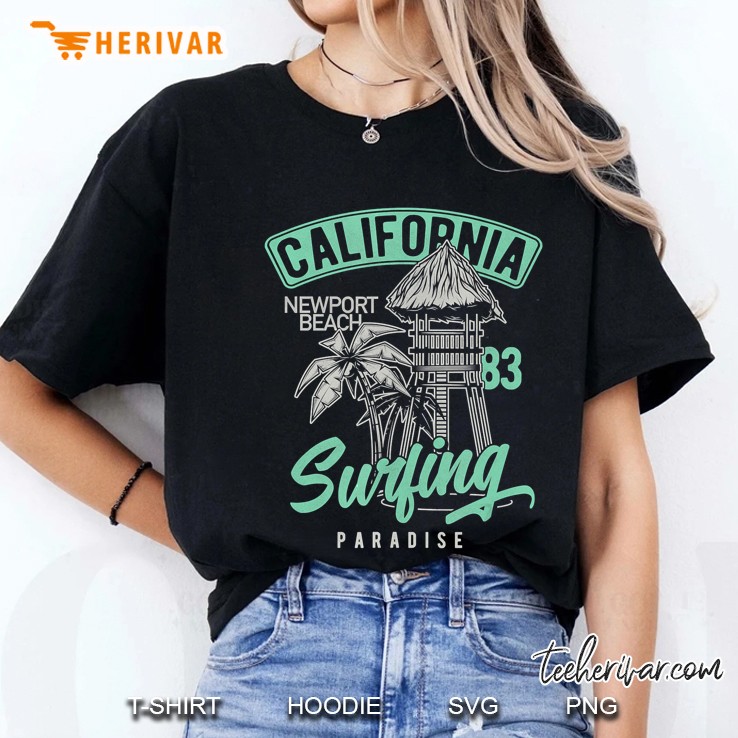 Newport Beach Vintage Retro 70S 80S Ladies Tee