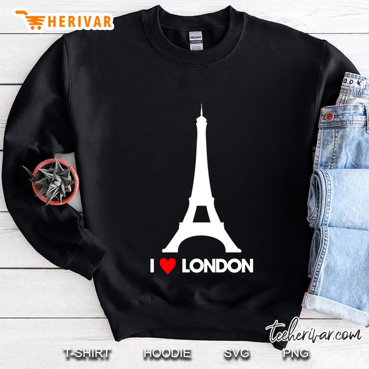 I Heart London Eiffel Tower - Joke Slim Fit Sweatshirt