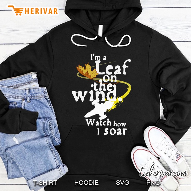 Leaf On The Wind (White Text) Classic Hoodie