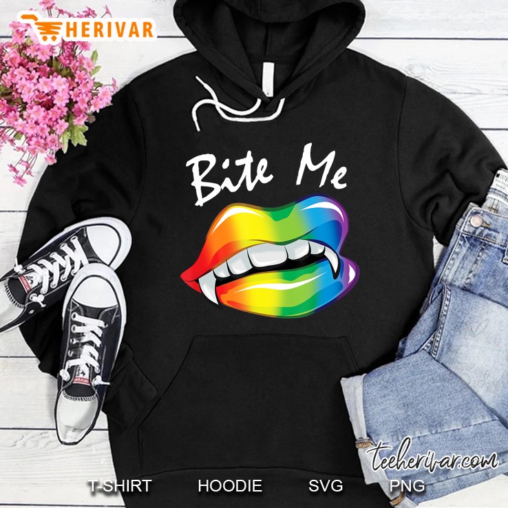 Bite Me Halloween Costume Vampire Lips Fangs Lgbtq+ Pride Mugs