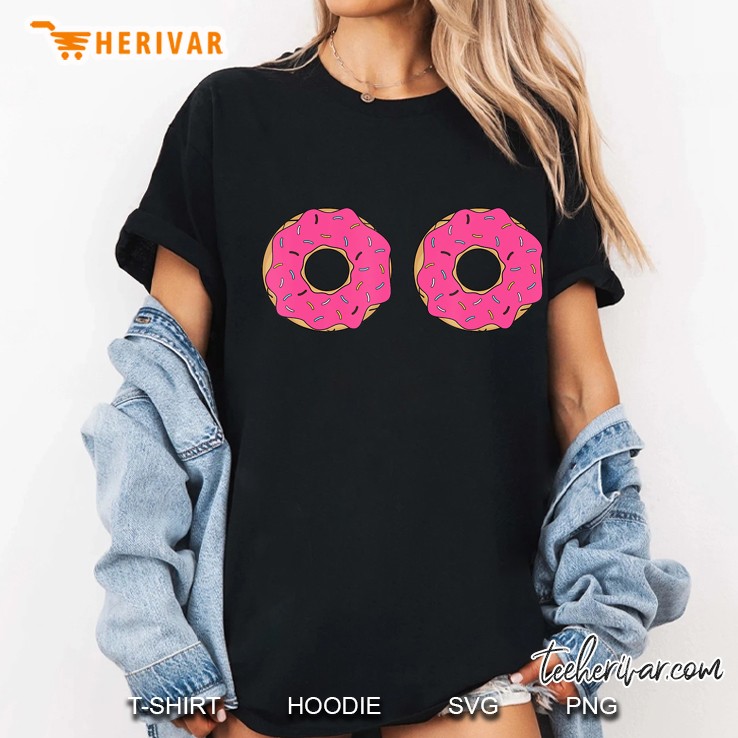 Funny Donuts Big Boobs Sprinkle Doughnut Tasty Sweet Dessert Hoodie