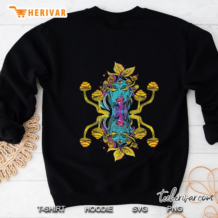 Hippie Psychedelic Mushroom Goa Rave Festival Vintage Tank Top Sweatshirt