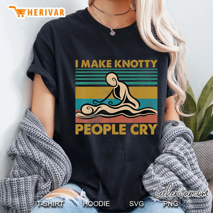 I Make Knotty People Cry Funny Vintage Massage Therapist Hoodie