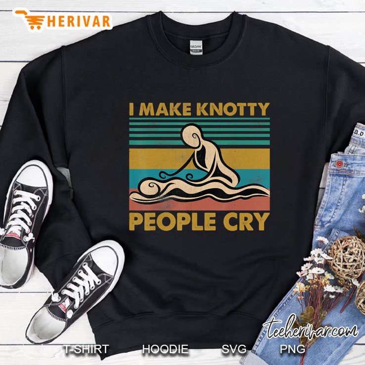 I Make Knotty People Cry Funny Vintage Massage Therapist Mugs