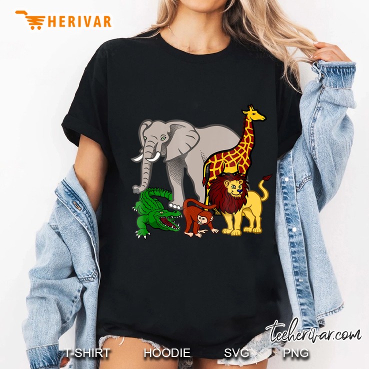 Kids Elephant Giraffe Boys Girls Lion Zoo Alligator Hoodie