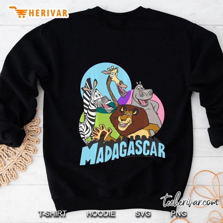 Madagascar Cartoon Group Shot Pop Color Poster Sweatshirt