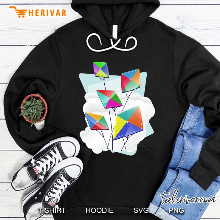 Multicolored Kites Figure Cool Kite Surfer Gift Hoodie