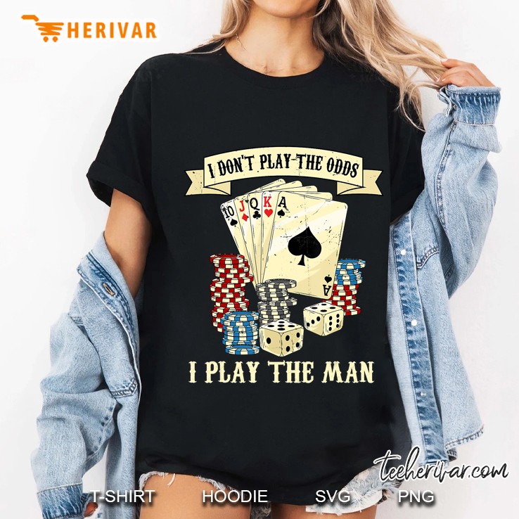 Poker Cards Chips Dices For Men Women Funny Casino Night Ladies Tee