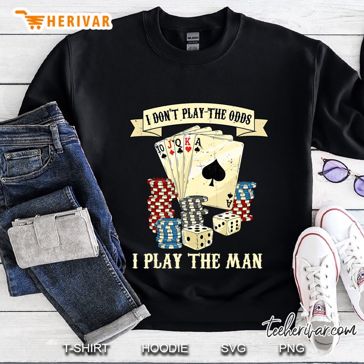 Poker Cards Chips Dices For Men Women Funny Casino Night Sweatshirt