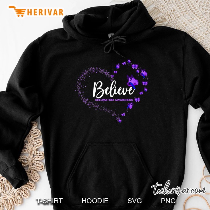 Rheumatoid Awareness Butterfly Believe Hoodie