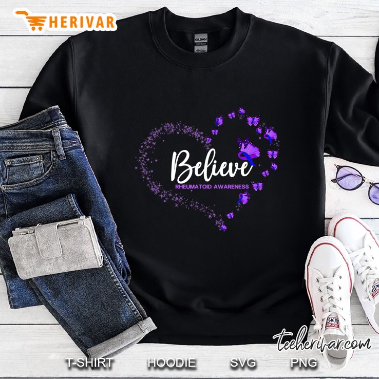 Rheumatoid Awareness Butterfly Believe Sweatshirt