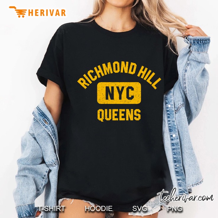 Richmond Hill Nyc Gym Style Distressed Amber Print Pullover Hoodie