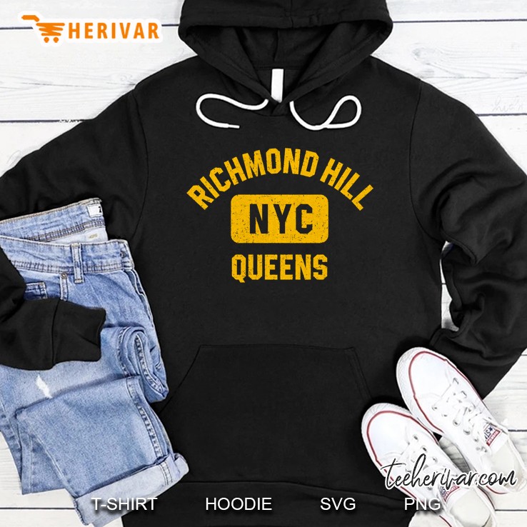 Richmond Hill Nyc Gym Style Distressed Amber Print Pullover Mugs