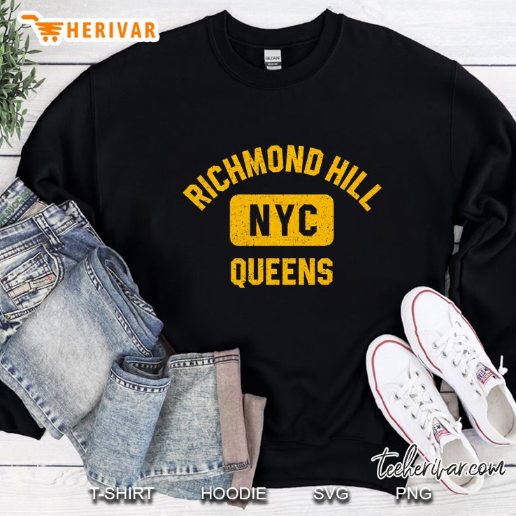 Richmond Hill Nyc Gym Style Distressed Amber Print Pullover Mugs