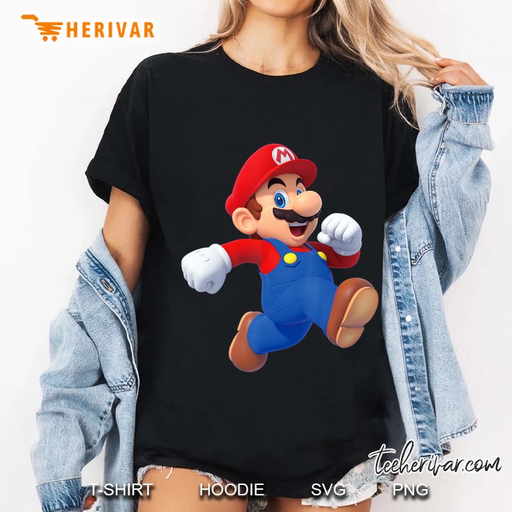 Super Mario Running Mario 3D Poster Hoodie