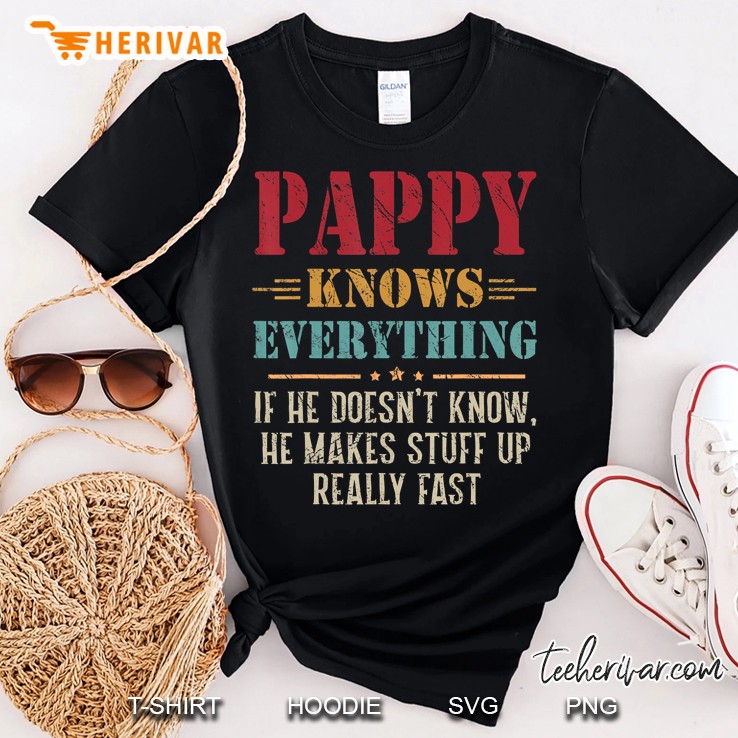 Vintage Pappy Knows Everything Shirt Father