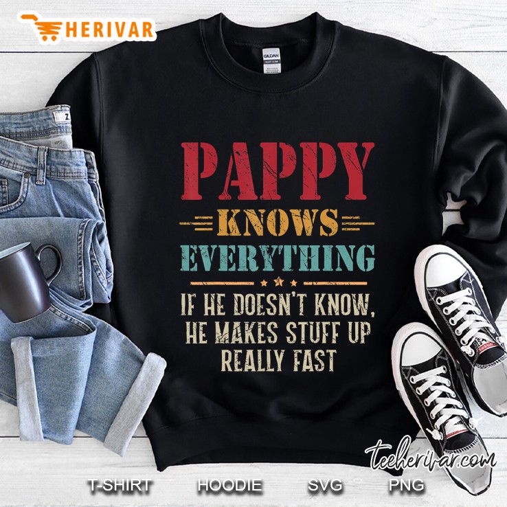 Vintage Pappy Knows Everything Shirt Father