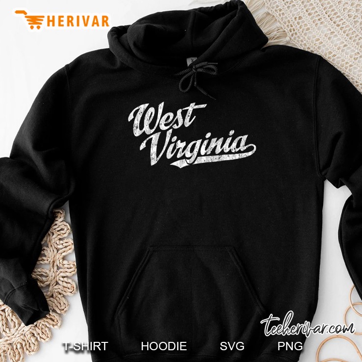 West Virginia Wv Vintage Sports Script Retro Tee Mugs