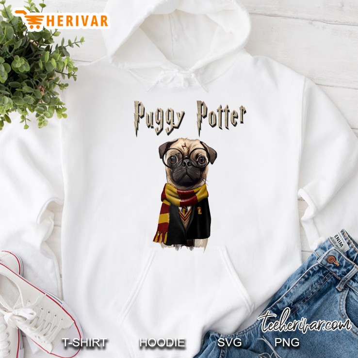 Puggy Potter Magic Wizard Pug Tee - Funny Puggy Pug Zip Mugs