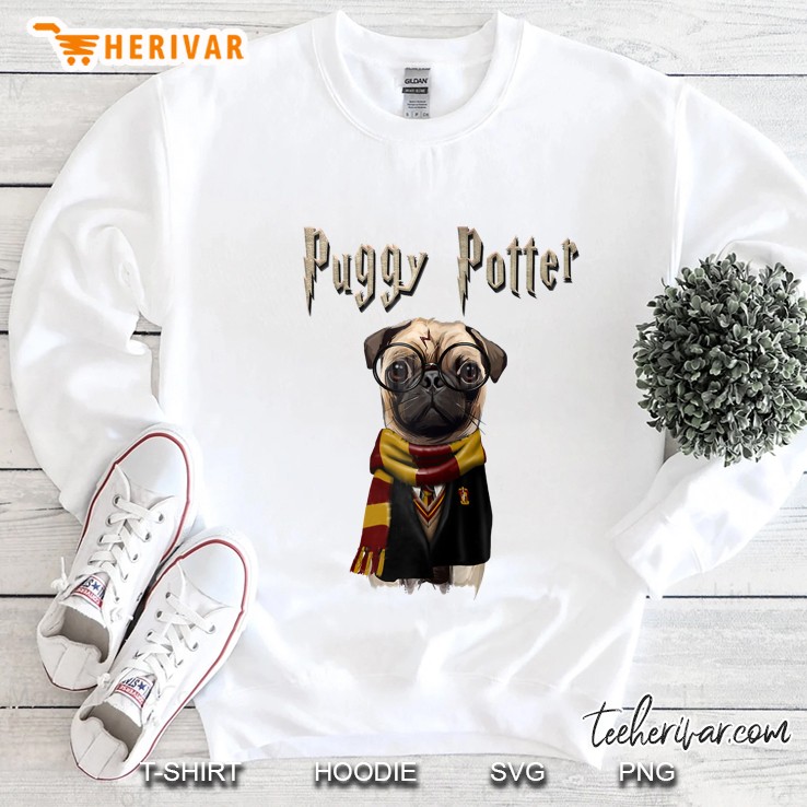 Puggy Potter Magic Wizard Pug Tee - Funny Puggy Pug Zip Mugs