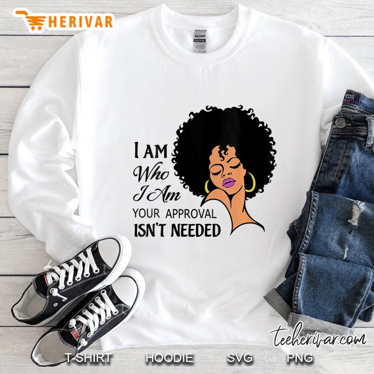 Womens Black Queen Lady Curly Natural Afro African American Ladies V-Neck Sweatshirt