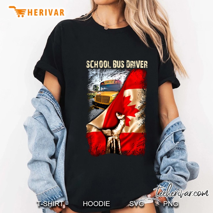 School Bus Driver Canadian Flag Version Ladies Tee