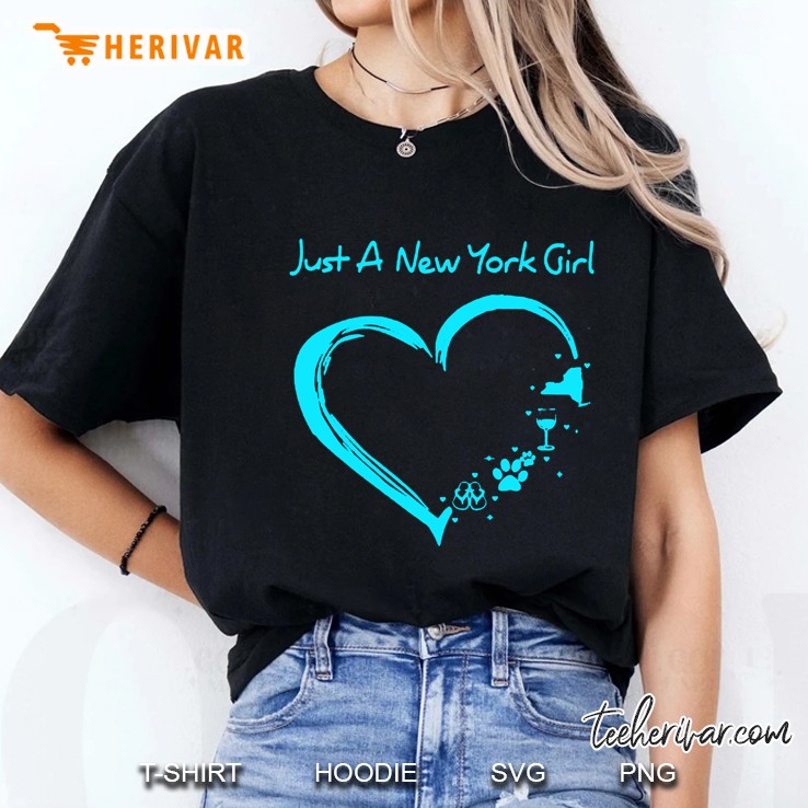 Just A New York Girl Heart Version Ladies Tee
