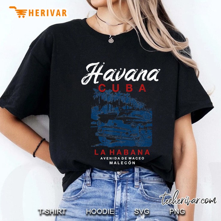 Cuba Havana La Habana Malecon Vintage Cuban Ladies Tee