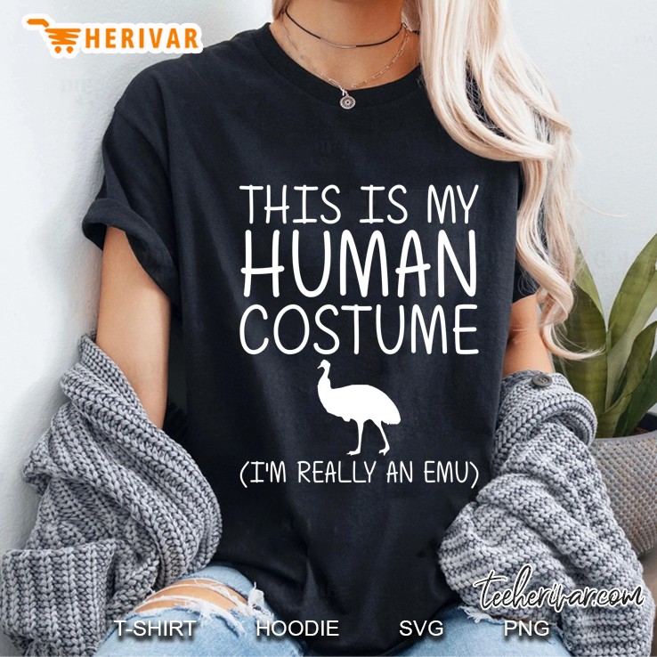 Emu Easy Halloween Human Costume Ostrich Bird Rhea Diy Gift Ladies Tee
