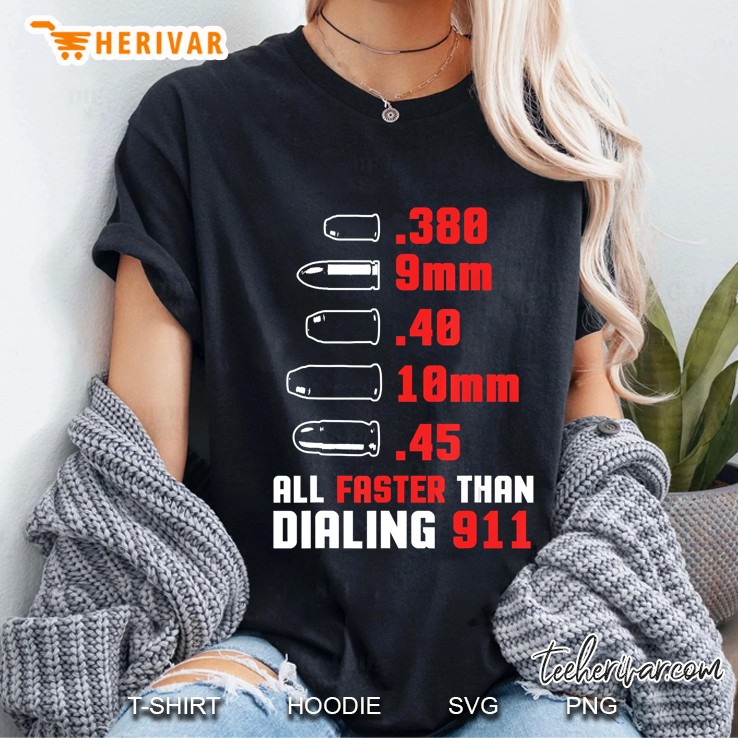 Faster Than Dialing 911 Gun Lovers Pro Gun Rights 2A Hoodie