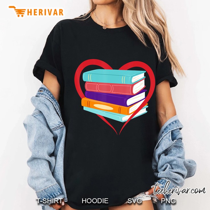 I Love Reading Book Heart Hoodie