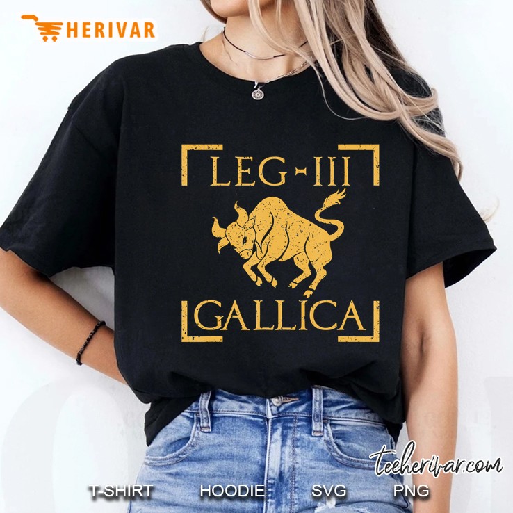 Legio Iii Gallica Taurus Bull Emblem Roman Legion Hoodie