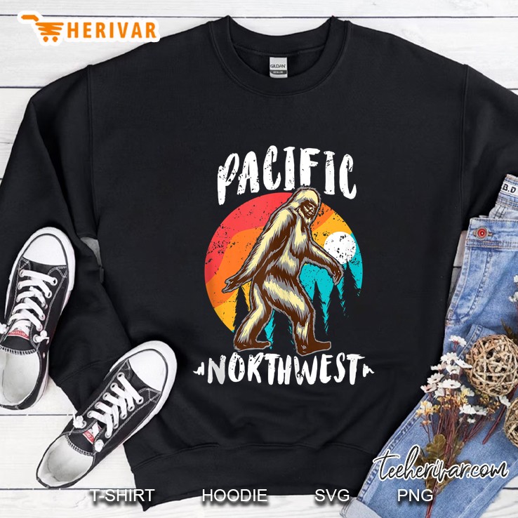 Pacific Northwest Outdoors Mountain Hiking Bigfoot Pnw Tank Top Mugs