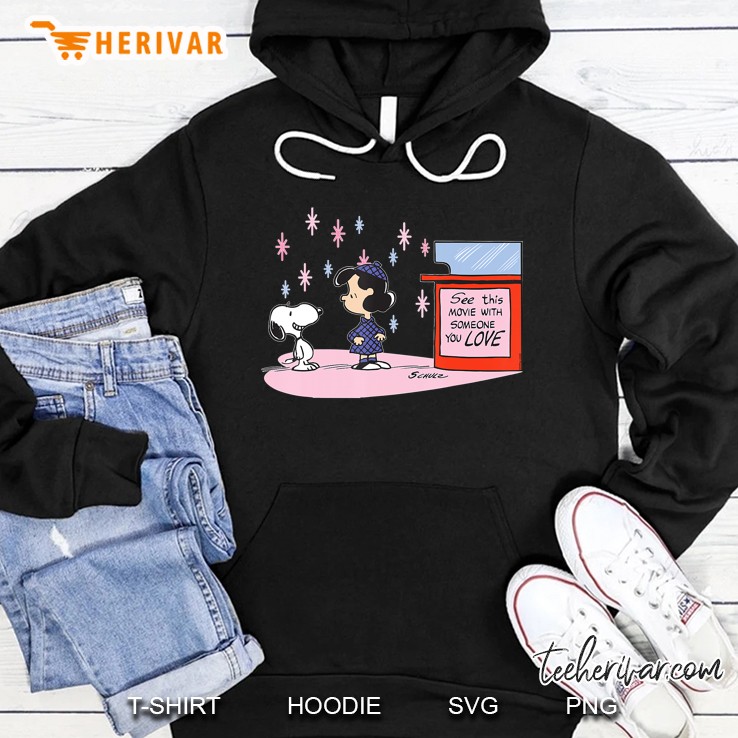 Peanuts Snoopy And Lucy Go To A Movie Hoodie
