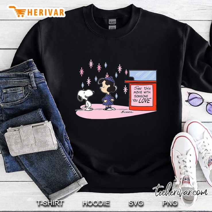Peanuts Snoopy And Lucy Go To A Movie Sweatshirt
