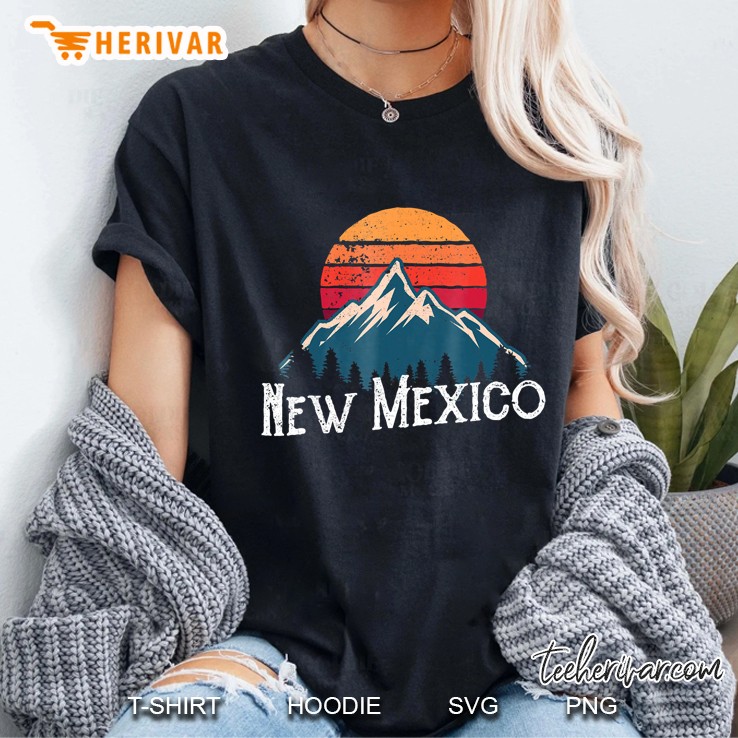 Retro New Mexico Nm Mountains Outdoor Wildness Hoodie