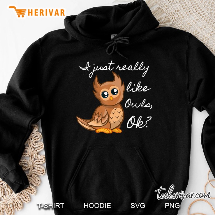Owl I Just Really Like Owls Ok Hoodie