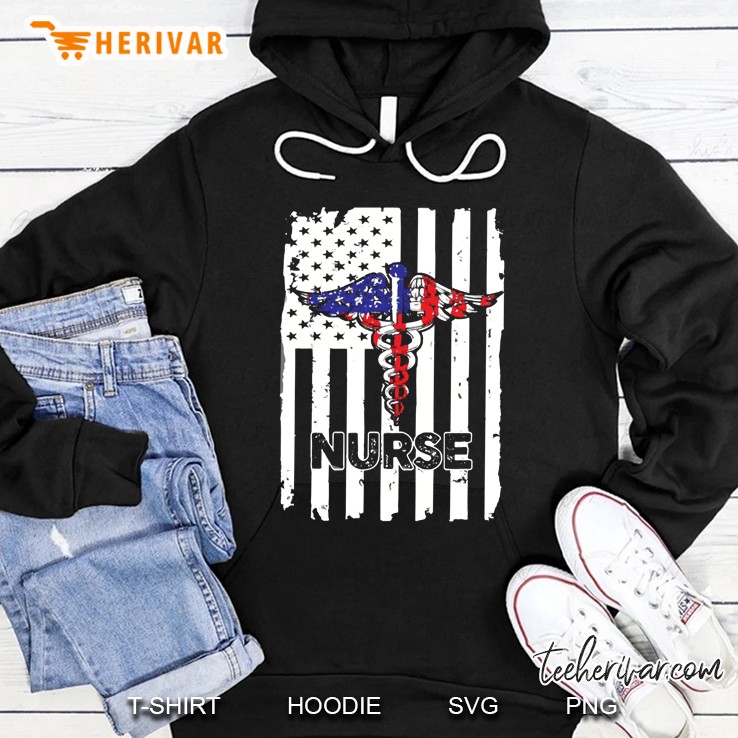 Proud Nurse American Flag Hoodie