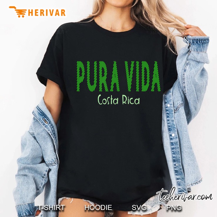 Costa Rica Pura Vida Green Ladies Tee