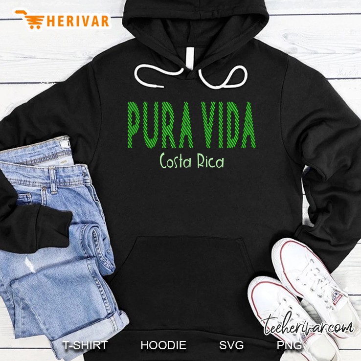 Costa Rica Pura Vida Green Hoodie