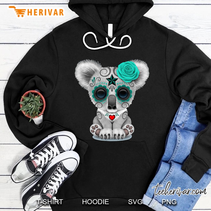 Cute Koala Sugar Skull Haloween Hoodie
