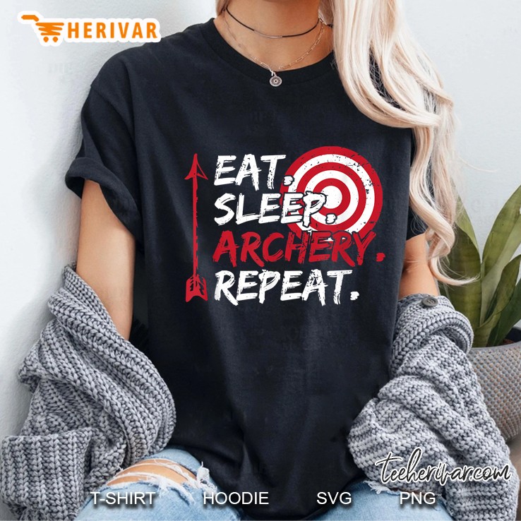 Eat Sleep Archery Repeat Bow Hunting Hoodie