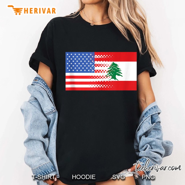 Lebanese American Flag Hoodie