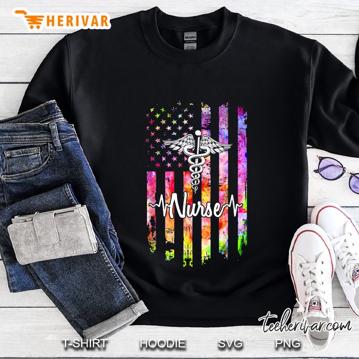 Proud Nurse American Flag Sweatshirt
