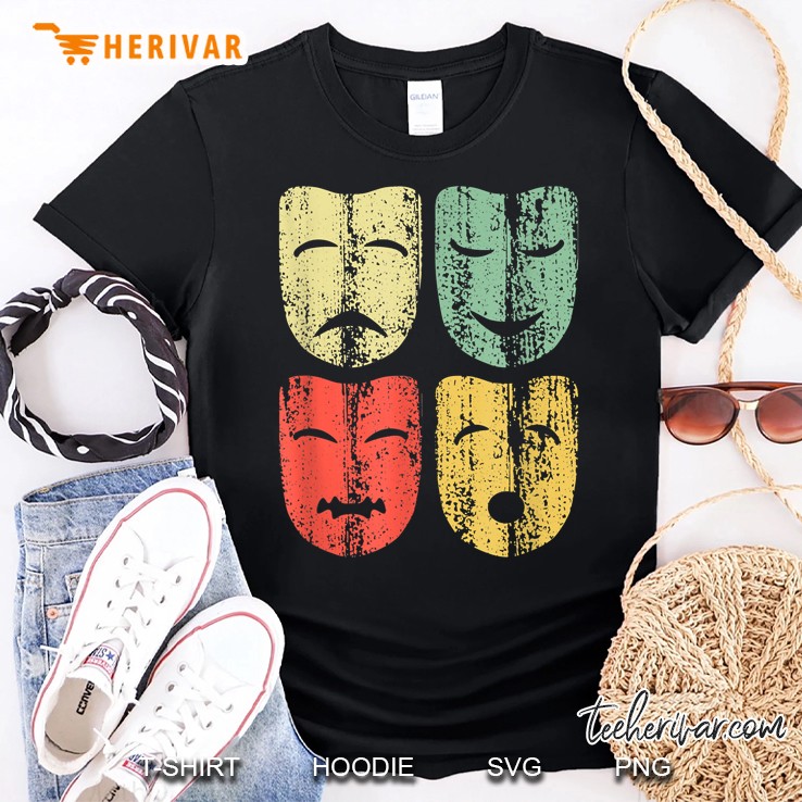 Vintage Theatre Masks Theater Actress Shirt