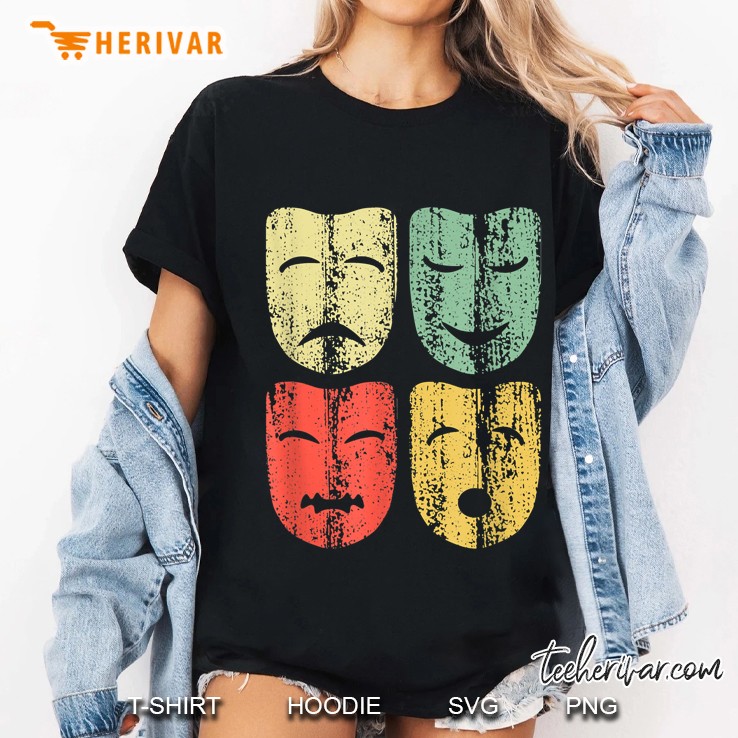 Vintage Theatre Masks Theater Actress Ladies Tee