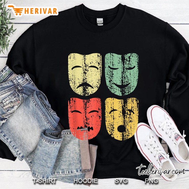 Vintage Theatre Masks Theater Actress Sweatshirt