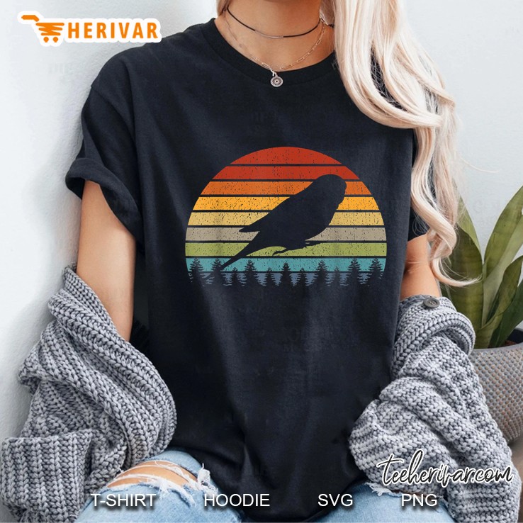 Budgie Retro Graphic Pet Bird Parakeet Vintage Budgerigar Ladies Tee