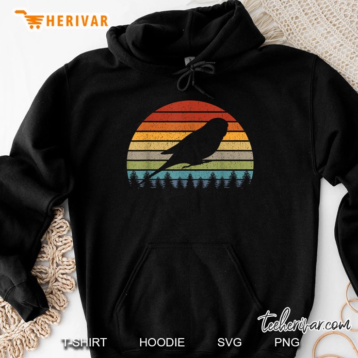 Budgie Retro Graphic Pet Bird Parakeet Vintage Budgerigar Hoodie