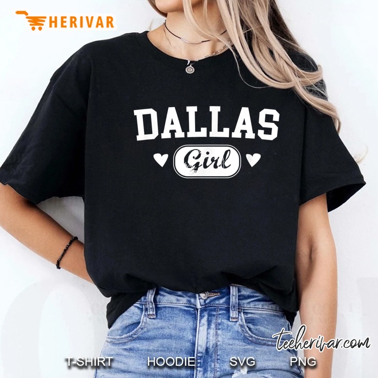 Dallas Girl Texas Born Raised Home State Pride Gift Ladies Tee